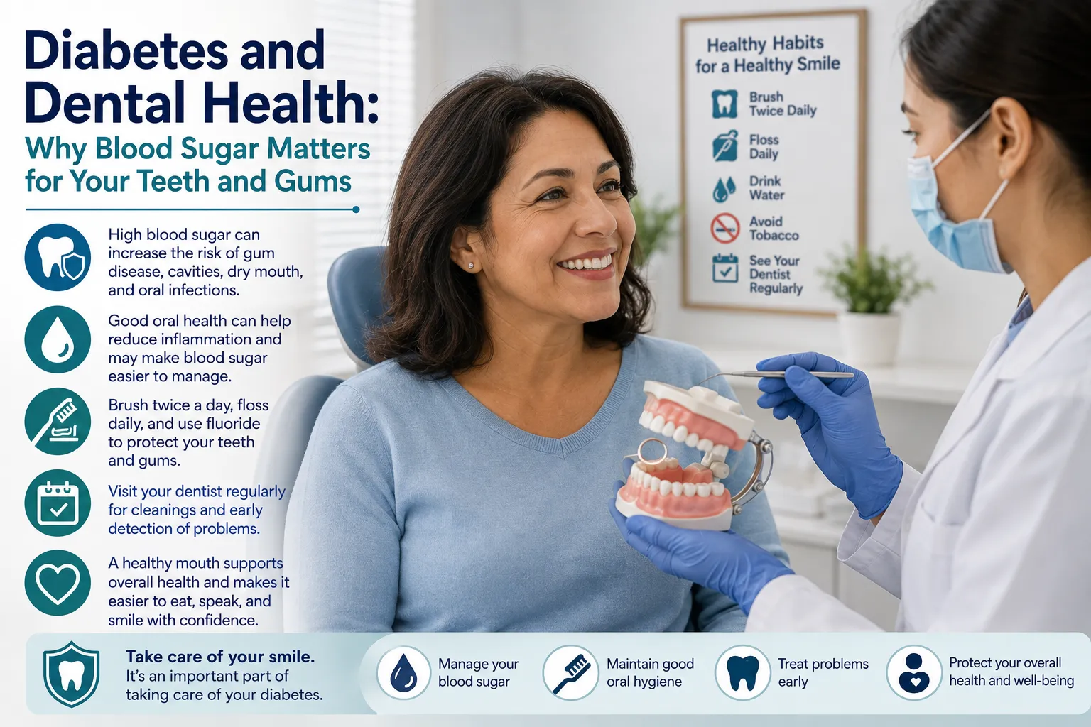 Diabetes and Dental Health: Why Blood Sugar Matters for Your Teeth and Gums
